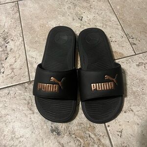Puma Black Slide Sandals